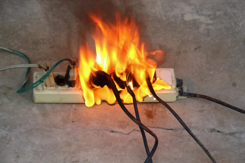 electrical contact burning fire prevention