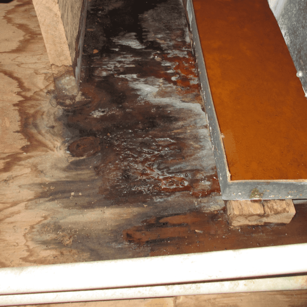 water damage to wood from water
