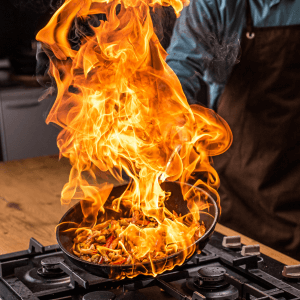 how to put out fires in kitchen grease fire